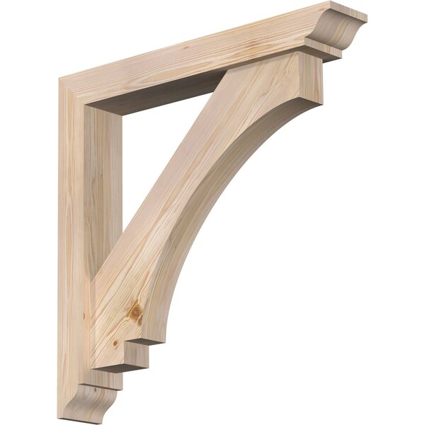 Ekena Millwork Imperial Traditional Smooth Bracket w/ Offset Brace, Douglas Fir, 5 1/2"W x 34"D x 34"H BKT0604X34X34IMP01SDF - main